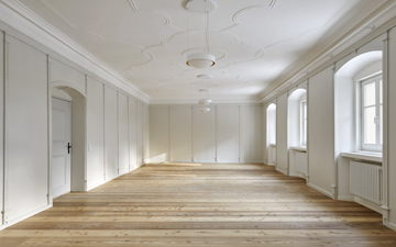 Exclusive monastery with larch parquet flooring