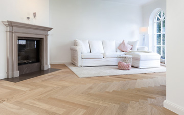 Herringbone plank in Elegance by adler 600 structured swiss white oiled