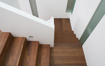 Solution for the staircase with our exclusive Walnut parquet